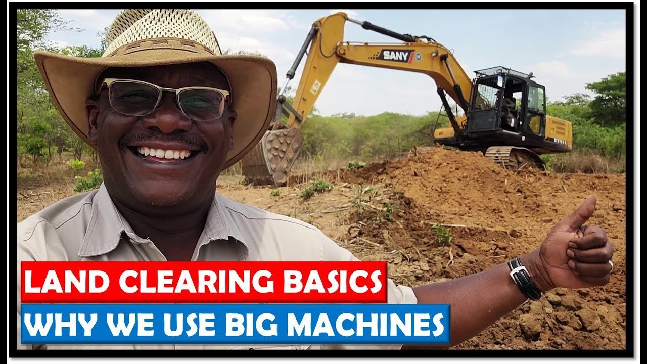 Heavy machinery clearing land for agricultural use, illustrating mechanized land transformation